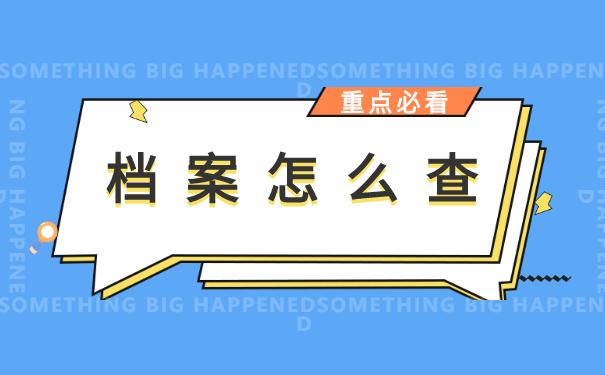 档案怎么查