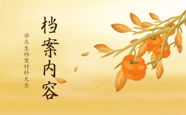 毕业生档案材料