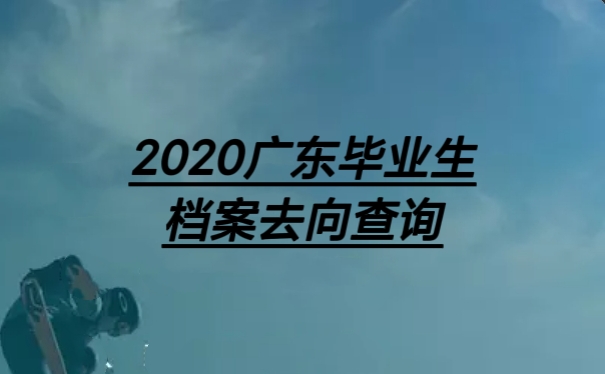 2020广东毕业生档案去向查询