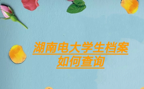 湖南电大学生档案如何查询