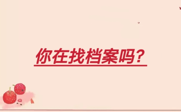 你在找档案吗？