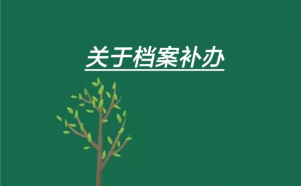 关于档案补办