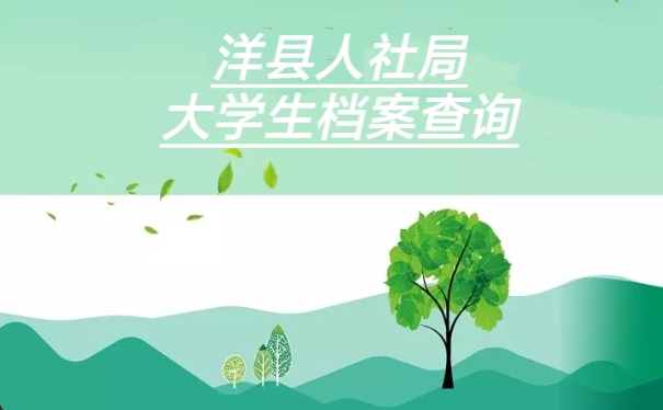 洋县人社局大学生档案查询