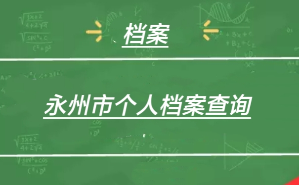 永州市个人档案查询