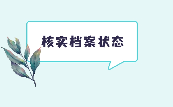 核实档案状态