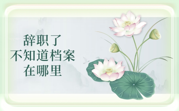 辞职了不知道档案在哪