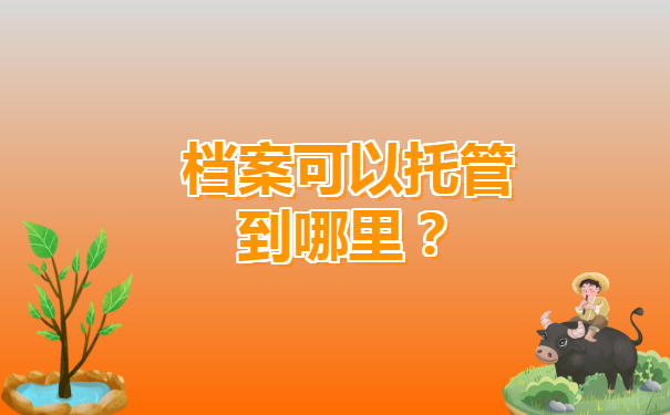 档案可以托管到哪里