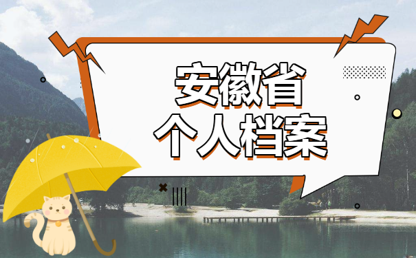 安徽省个人档案查询