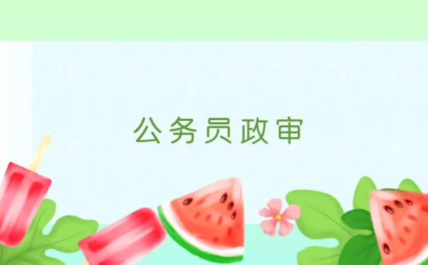 公务员政审