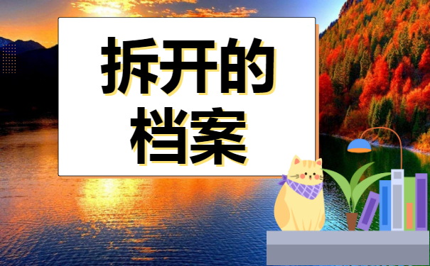 档案袋能自己拆开看吗