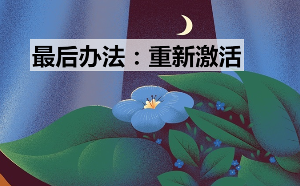 最后办法：档案激活