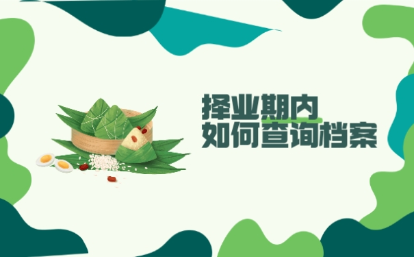 择业期内如何查询档案