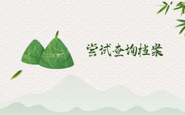 尝试查询档案