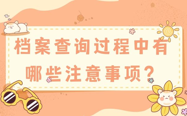 档案查询过程中有哪些注意事项？
