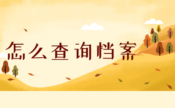 怎么查询档案
