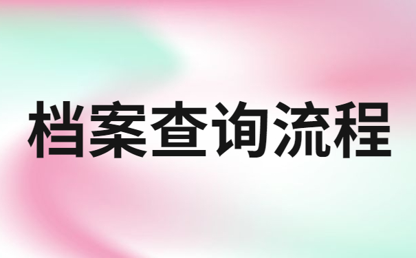 档案查询流程