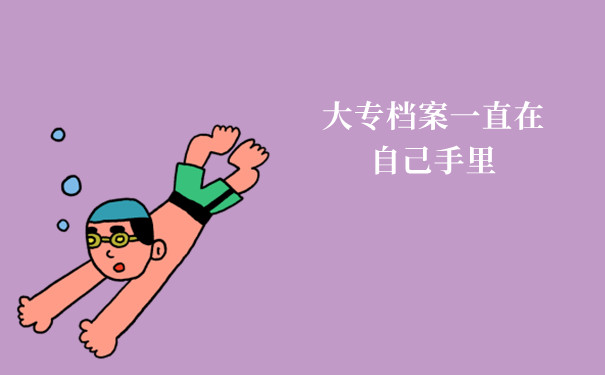 大专档案一直在自己手里怎么办理？