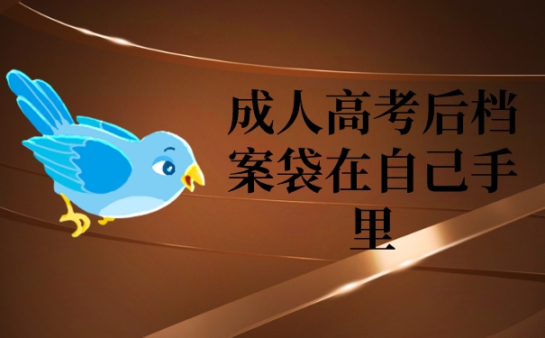 成人高考后档案袋在自己手里
