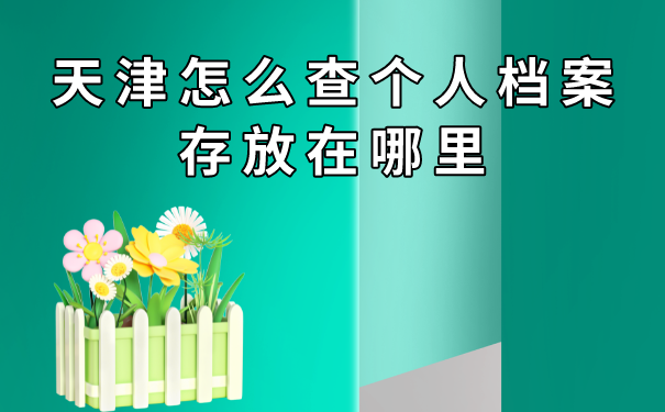 天津怎么查个人档案存放在哪里