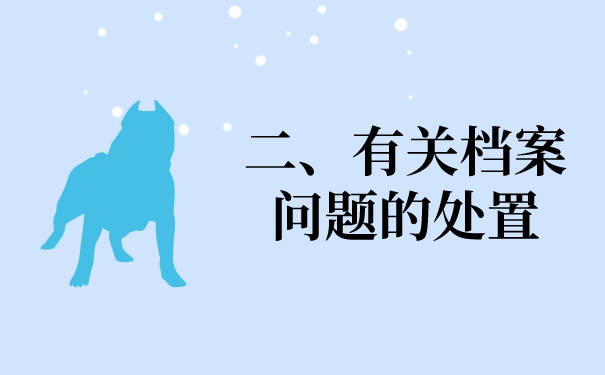 二、有关档案问题的处置