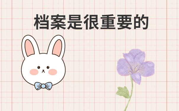 档案是很重要的