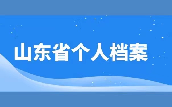 山东省个人档案