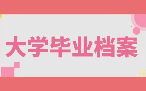 大学毕业档案