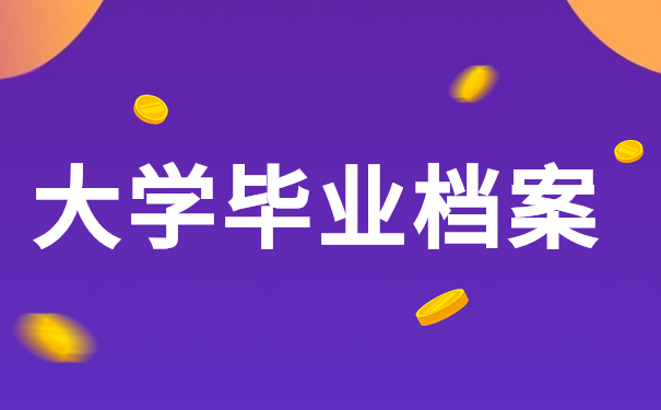 大学毕业档案