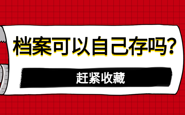 档案可以自己存吗