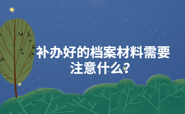 档案补办注意事项