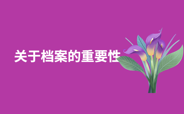 档案重要性