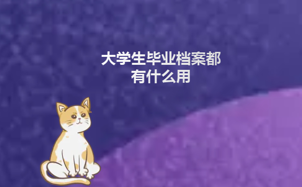 大学生毕业档案都有什么用